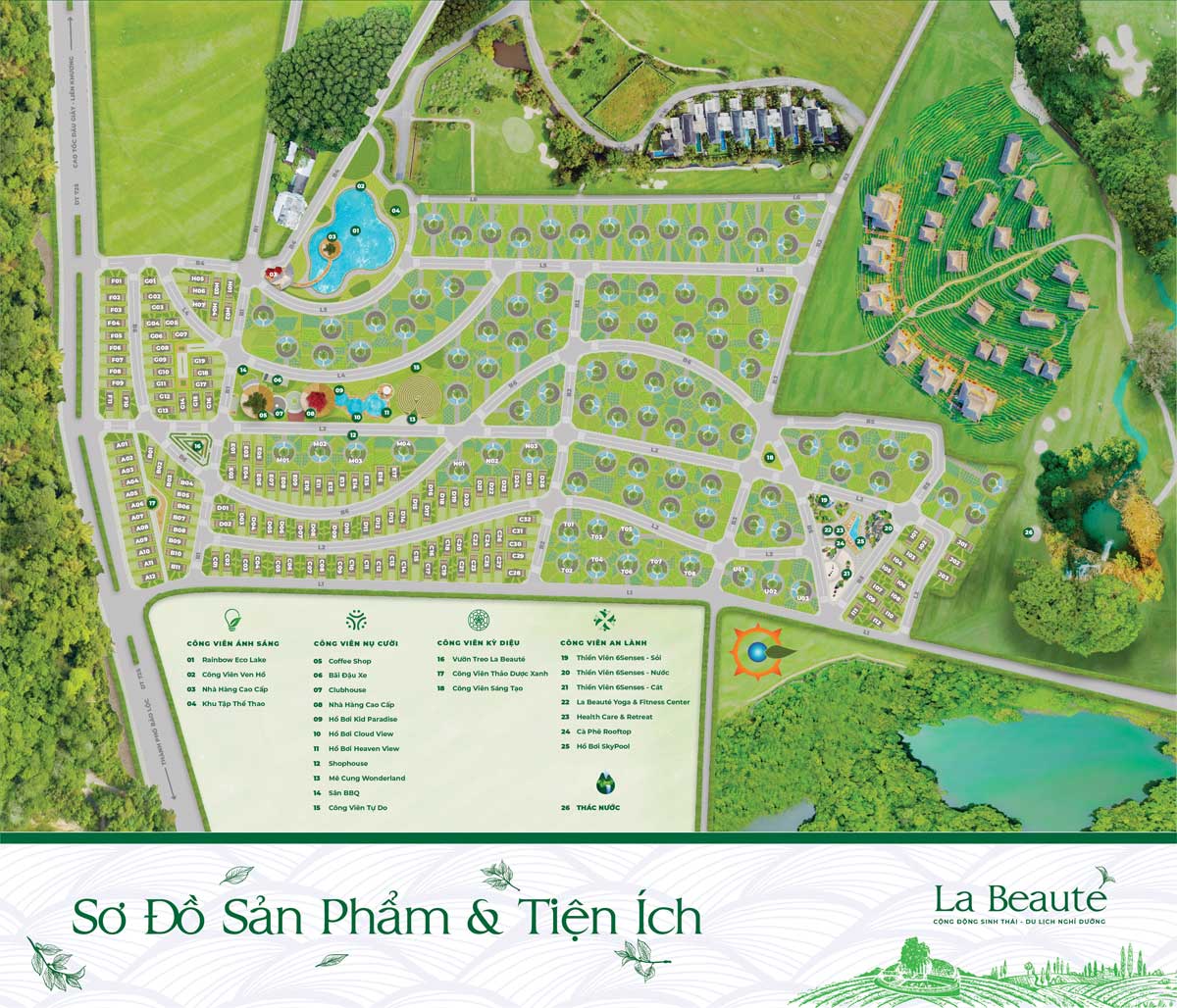 LA BEAUTE' BẢO LỘC Mat bang phan lo La Beauté - LA BEAUTE' BẢO LỘC