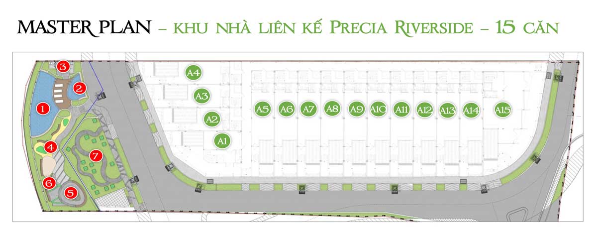 Mat bang Phan lo Nha pho Precia Riverside Quan 2 - Precia Riverside