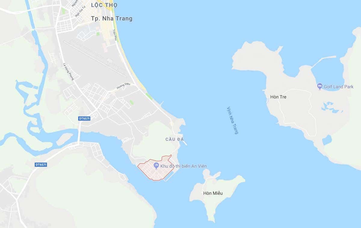 Vi tri Du an Khu Do Thi An Vien Nha Trang - Dự án Khu Đô Thị An Viên Nha Trang