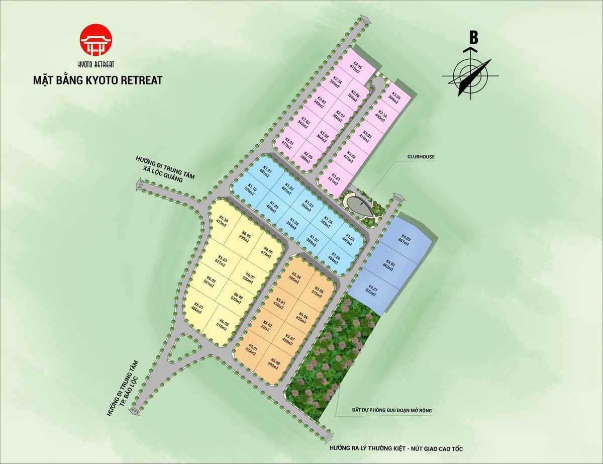 mat bang Kyoto Retreat bao loc - BIỆT THỰ KYOTO RETREAT BẢO LỘC
