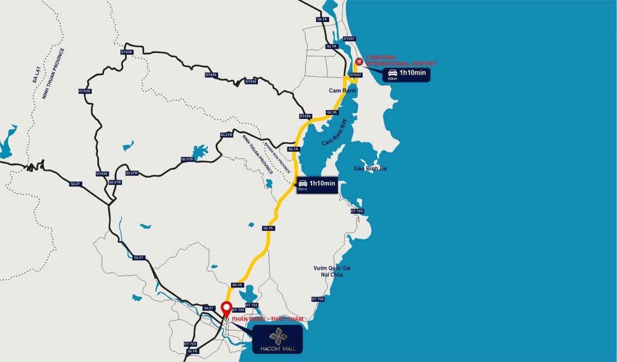 vi tri du an hacom mall ninh thuan - HACOM MALL PHAN RANG THÁP CHÀM NINH THUẬN